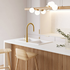 Oliveri Essente 316 Stainless Steel Goose Neck Pull Out Mixer - Brushed Gold SS31625-AU image NaN