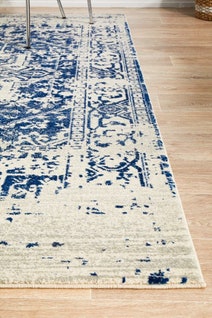 Rug Culture Evoke Medium White Navy Rug 230X160CM - EVO253WNAV230X160 hero image