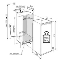 Liebherr Peak Series 213L Integrated Upright Freezer with NoFrost Left Hinge SIFNH5188LH hero image