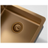 Titan Essentials 350mm Single Bowl Sink & Pull Out Gooseneck Kitchen Mixer Tap Package - Brass TSBRPK402 image NaN