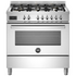 Bertazzoni 90cm Professional Stainless Steel Dual Fuel Freestanding Oven PRO96L1EXT image NaN
