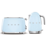 Smeg Temperature Control Kettle and Four Slice Toaster Breakfast Pack Pastel Blue KLF04PBAUTSF03PBAU hero image