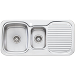 Oliveri Lakeland 1 and 1/2 Bowl Right Hand Drainer Sink LL126 hero image