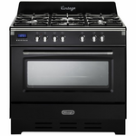 DeLonghi 90cm Freestanding Dual Fuel Oven Black DEFV908BK hero image