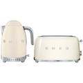Smeg Temperature Control Kettle and 4 Slice Toaster Pack Cream KLF04CRAUTSF02CRAU 