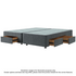 Sealy Spacesaver Super Queen Split Bed Base Left Drawer / No Drawer Charcoal SV-CHAR-SQN-LN image NaN