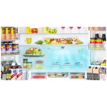 Hitachi 735L Multi Drawer French Door Refrigerator Crystal Black Glass R-ZX740RAXK hero image