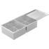 Abey Lugano Double Bowl Sink with Drainer ST340DU image NaN