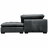 Kalona Milan Three Seater Charcoal Leather Lounge 19073-C image NaN