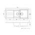 Oliveri Santorini 1 and 3/4 Bowl Topmount Sink with Left Hand Drainer Matte Black ST-MB1512-OF image NaN