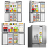 Hisense 483L PureFlat Slim French Door Refrigerator with Non-Plumbed Ice and Water Dispenser Stainless Steel HRCD483TSW image NaN