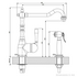 Armando Vicario 400073BR Provincial Kitchen Mixer With Side Spray image NaN
