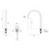Rogerseller Tonic Hob Sink Mixer with Swivel Outlet - Chrome 360601375101 image NaN