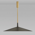 CTO Lighting Tinto Large Pendant Light - Dark Bronze Shade with Satin Brass Drop Rod TINPELBZSB image NaN