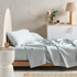 Linen House Augusta 500TC Pale Blue King Flat Sheet 01722F733 image NaN