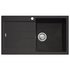 Oliveri Santorini Right-Hand Basin Single Basin And Drainer - Black ST-BL1520RHB image NaN
