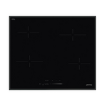 Smeg 60cm Universale Aesthetic Ceramic Cooktop Black SE464TB hero image