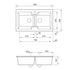 Turner Hastings Cuisine 86 x 50 Double Bowl Sink with Tap Hole - Gloss White CUD86FSI image NaN