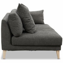 Kalona KYOTO Left Facing Extended Chaise Sofa Pewter WS-205-LCS-VILA-27 hero image