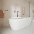 Fienza Nero 1780 Freestanding Stone Bath White ST12 image NaN