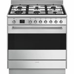 Smeg 90cm Dual Fuel Freestanding Oven Stainless Steel FSP9610X1 hero image