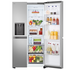 LG 641L Side by Side Refrigerator with Non-Plumbed Ice and Water Stainless Steel GS-N599PL image NaN