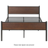Zinus Queen Tucker Bed Frame Metal & Bamboo Wood Base Brown AU-FBOBH2-14Q image NaN