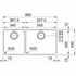 Franke Mythos 500/340mm and 1 and 1/2 Bowl Left 3 Way Installation Sink MYX220-5034BSBL image NaN