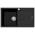 Oliveri Santorini Single Bowl Topmount Sink with Right Hand Drainer Matte Black ST-MB1521-OF image NaN