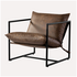 Zinus Aidan Sling Accent Chair Cognac Tan Brown AU-USHSL3ZC-31C image NaN