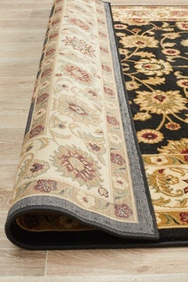 Rug Culture Sydney Medium Black Ivory Rug 230X160CM - SYD-1-BI-230X160 hero image