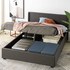 Zinus Maddon Double Upholstered Gas Lift Storage Bed Frame Dark Grey AU-FPPST2-12D image NaN