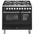 ILVE Professional Plus Series 90cm Dual Fuel Four Burner Teppanyaki Double Oven with Milano Knobs PD09FDWE3MG image NaN