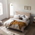 Zinus Debi Double Upholstered Fabric Bed Base Beige AU-FHVP-D image NaN