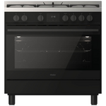 Haier 90cm 300 Series Dual Fuel Freestanding Oven Black HOR90S8MBX2 hero image