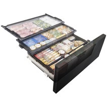 Hitachi 670L Multi Drawer French Door Refrigerator Crystal Black Glass R-GW670TAXK hero image