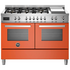 Bertazzoni 120cm Professional Dual Fuel Orange Freestanding Oven with Griddle PRO126G2EART image NaN