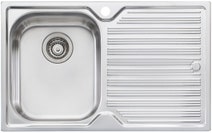 Oliveri DZ121 Diaz Single Bowl Right Hand Drainer Topmount Sink hero image