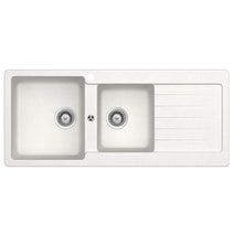 Abey Schock Typos 1 & 3/4 Bowl Sink with Right Hand Drainer Alpina TD200WL hero image