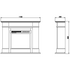 Dimplex 1.5kW Rail Mantle with LED Firebox White RAL15-AU image NaN