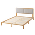 Zinus Arden Queen Bamboo Wood Bed Frame with Upholstered Headboard AU-FPWNH8ZC-08Q image NaN