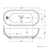 Fienza Nero 1780 Freestanding Stone Bath White ST12 image NaN