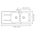 Abey WD200MC Schock Wembley Double Bowl Sink with Drainer image NaN