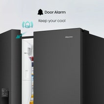 Hisense 632L Side by Side Refrigerator Black Steel HRSBS632BW hero image
