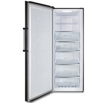 CHiQ 380L Hybrid Upright Freezer or Fridge Frost Free Black Steel Left Hinge CSH379NBSL3 hero image