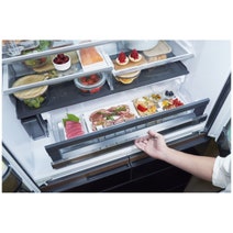 Hitachi 670L Multi Drawer French Door Refrigerator Crystal Black Glass R-GW670TAXK hero image