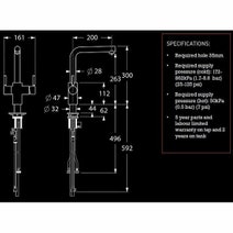 Insinkerator Multitap 3n1 L-Shape Black/Chrome 3003LB hero image