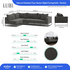 Kalona Vaeroy Modular Four Seater Right Facing Sofa Pewter WS-208-02B-VILA-27PK image NaN
