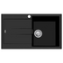 Oliveri Santorini Single Bowl Topmount Sink with Left Hand Drainer Matte Black ST-MB1522-OF image NaN