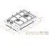 Spezialist 34cm 2 Burner LP Gas Stainless Steel Plate Brass Surface Cooktop S30342SPBBRLPG image NaN